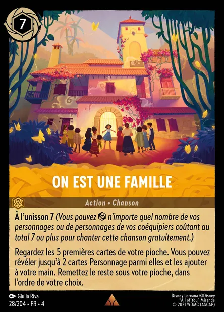 On est une Famille, carte Disney Lorcana CH4-028 — extension Le Retour d'Ursula