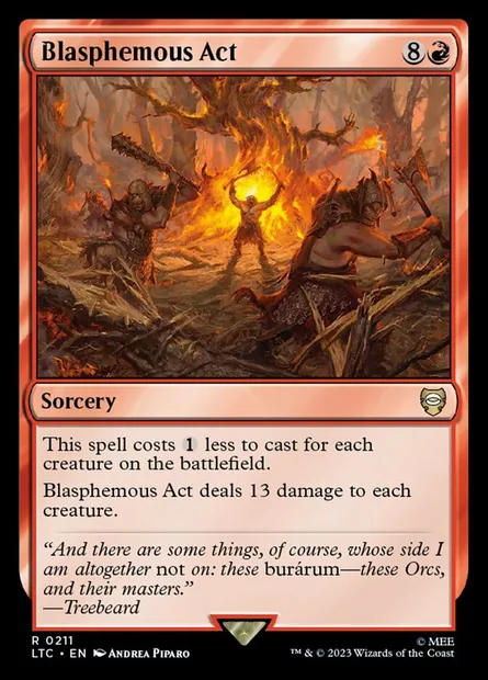 Blasphemous Act, Magic card LTC 211 — Tales of Middle-earth Commander set