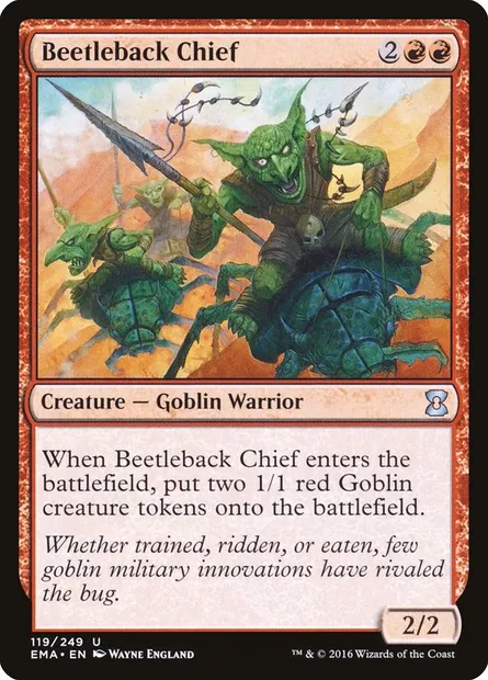 Beetleback Chief, Magic card EMA 119 — Eternal Masters set