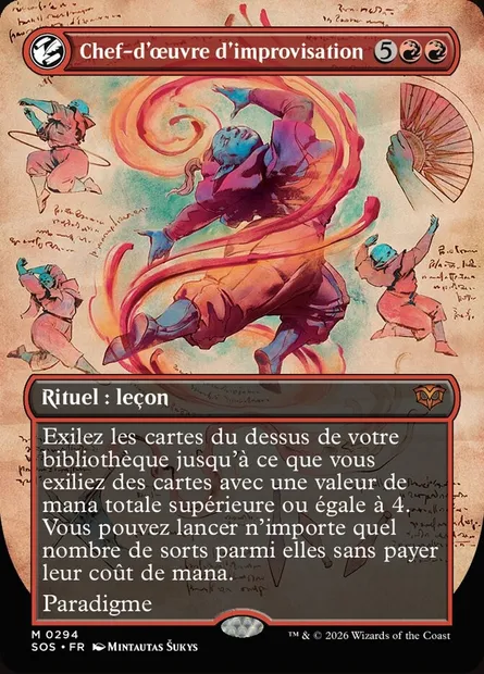 Chef-d'œuvre d'improvisation, carte Magic SOS 294 — extension Secrets of Strixhaven