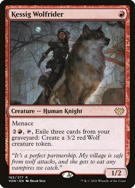 Kessig Wolfrider, Magic card VOW 165 — Innistrad: Crimson Vow set