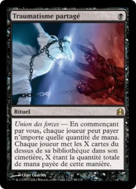 Traumatisme partagé, carte Magic CMD 99 — extension Commander 2011