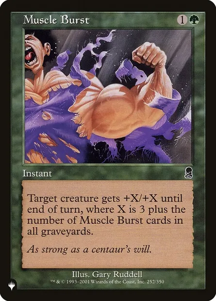 Explosion musculaire, carte Magic PLST ODY-252 — extension The List