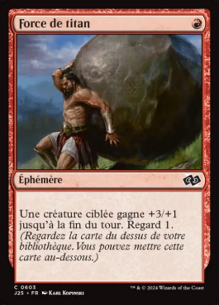 Force de titan, carte Magic J25 603 — extension Foundations Jumpstart
