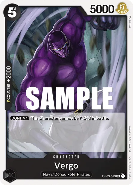 Vergo, carte One Piece OP03-079 — extension PILLARS OF STRENGTH