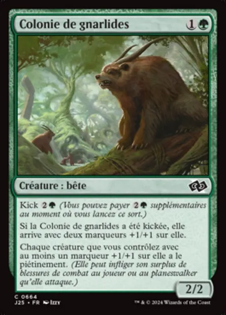 Colonie de gnarlides, carte Magic J25 664 — extension Foundations Jumpstart