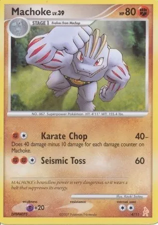 Machoke Lv.39, Pokémon card TK3L 004 — DP Trainer Kit (Lucario) set