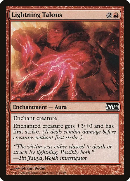 Lightning Talons, Magic card M14 144 — Magic 2014 set