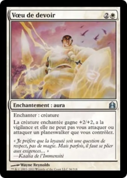 Vœu de devoir, carte Magic CMD 36 — extension Commander 2011