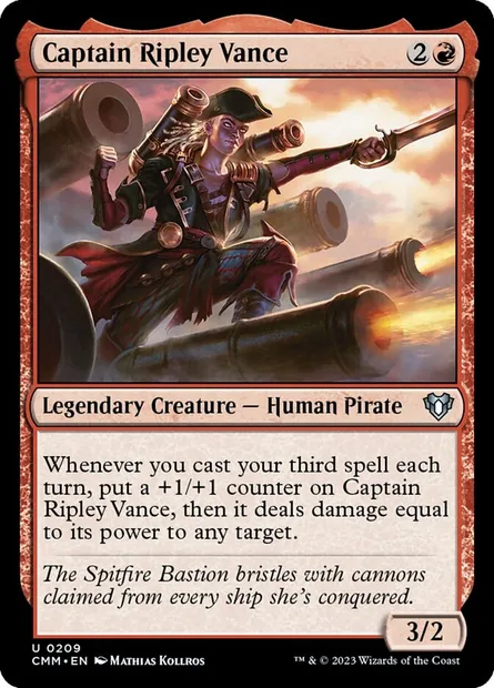 Captain Ripley Vance, Magic card CMM 209 — Commander Masters set