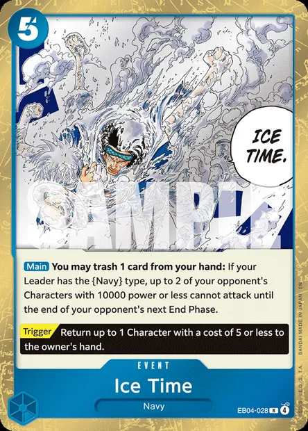 Ice Time, One Piece card EB04-028 — EGGHEAD CRISIS set