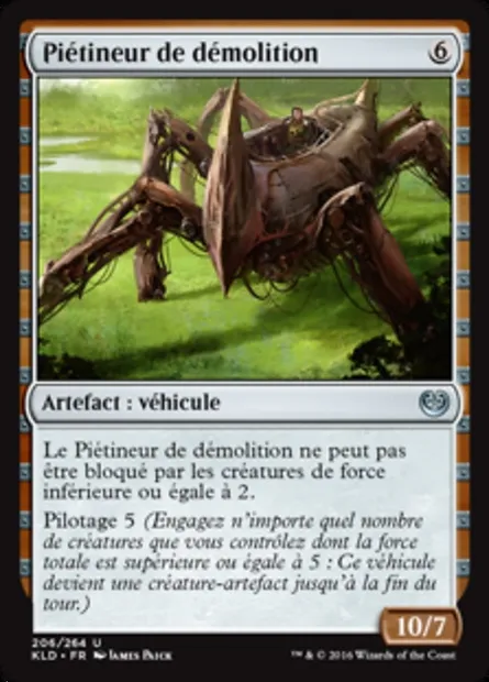 Piétineur de démolition, carte Magic KLD 206 — extension Kaladesh