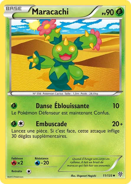 Maracachi, carte Pokémon PLS 11 — extension Tempète Plasma