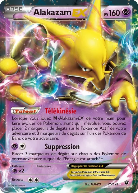 Alakazam EX, carte Pokémon FCO 25 — extension Impact des Destins