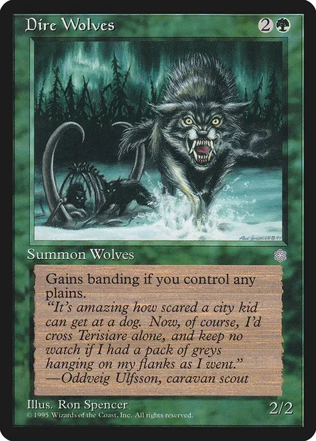 Dire Wolves, Magic card ICE 230 — Ice Age set