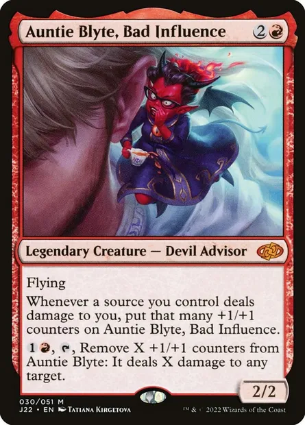 Auntie Blyte, Bad Influence, Magic card J22 30 — Jumpstart 2022 set