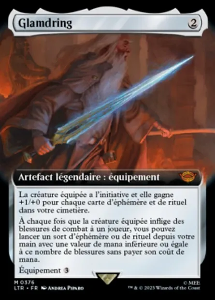 Glamdring, carte Magic LTR 376 — extension Le Seigneur des Anneaux : chroniques de la Terre du Milieu