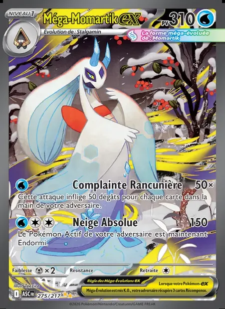 Méga-Momartik-ex, carte Pokémon ASC 275 — extension Héros Transcendants