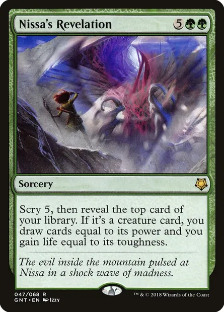 Nissa's Revelation, Magic card GNT 47 — Game Night set