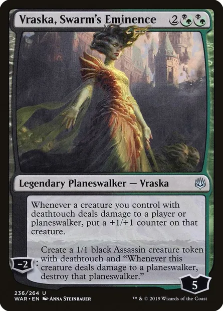 Vraska, Swarm's Eminence, Magic card WAR 236 — War of the Spark set