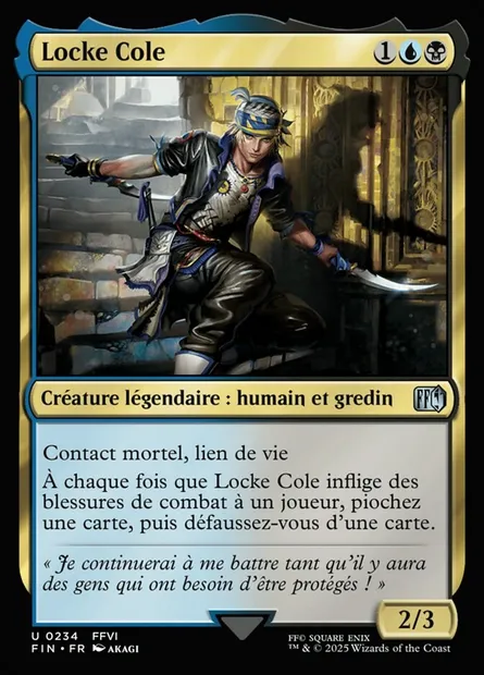 Locke Cole, carte Magic FIN 234 — extension Final Fantasy
