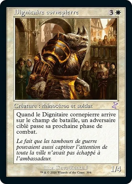 Dignitaire cornepierre, carte Magic TSR 304 — extension Spirale Temporelle Remastered