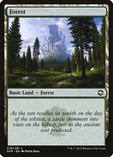 Forest, Magic card AFR 278 — Adventures in the Forgotten Realms set