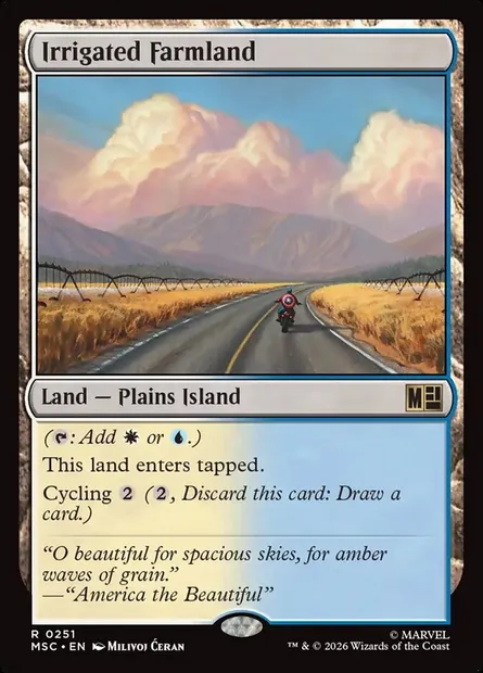 Irrigated Farmland, Magic card MSC 251 — Marvel Super Heroes Commander set