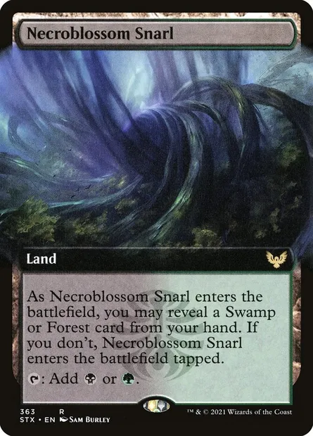Necroblossom Snarl, Magic card STX 363 — Strixhaven: School of Mages set