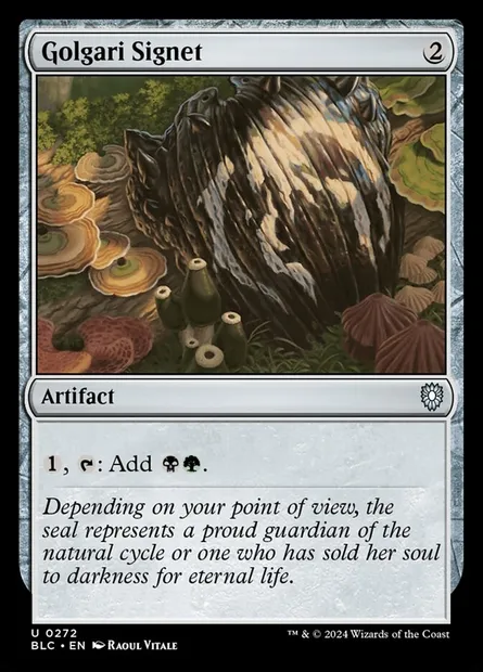 Golgari Signet, Magic card BLC 272 — Bloomburrow Commander set