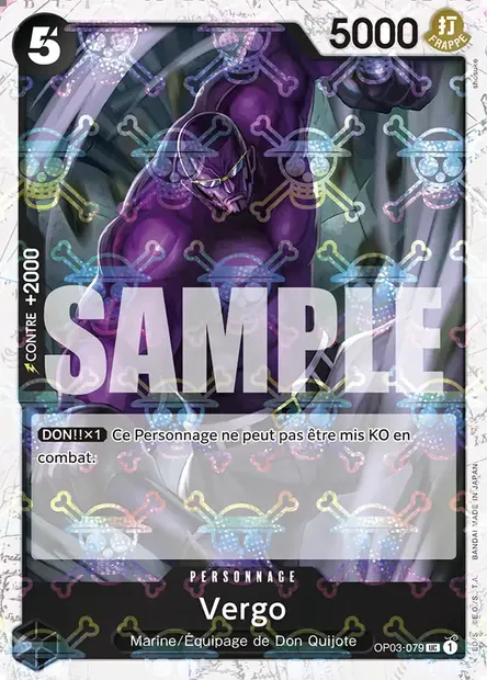Vergo, carte One Piece OP03-079 — extension PILLARS OF STRENGTH