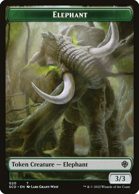 Elephant, carte Magic TSCD 20 — extension Starter Commander Deck Tokens