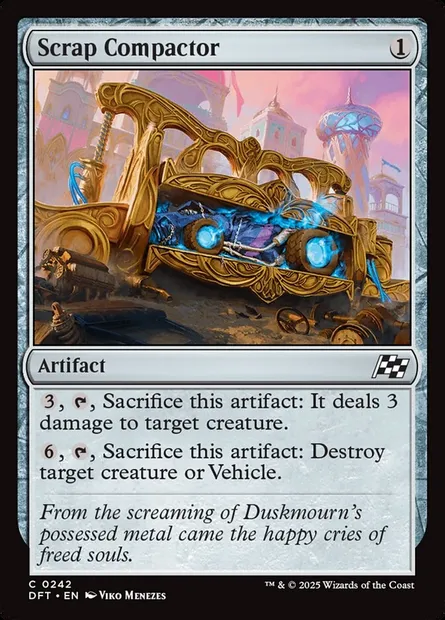 Scrap Compactor, Magic card DFT 242 — Aetherdrift set
