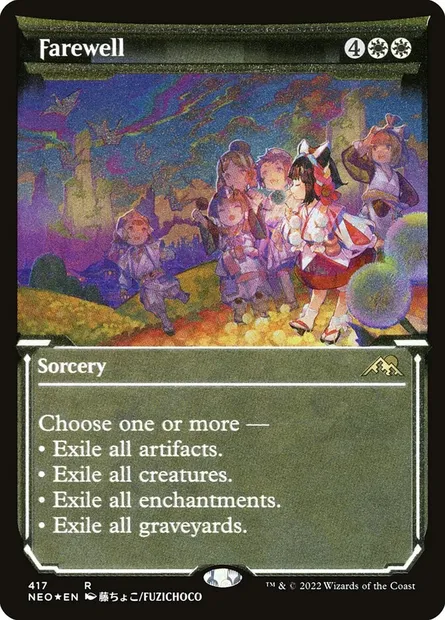 Farewell, Magic card NEO 417 — Kamigawa: Neon Dynasty set