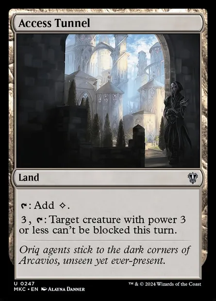 Access Tunnel, Magic card MKC 247 — Murders at Karlov Manor Commander set