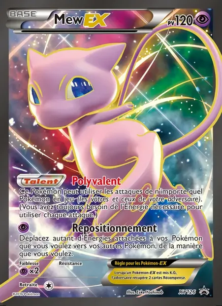 Mew-EX, carte Pokémon XY 126 — extension Promo XY