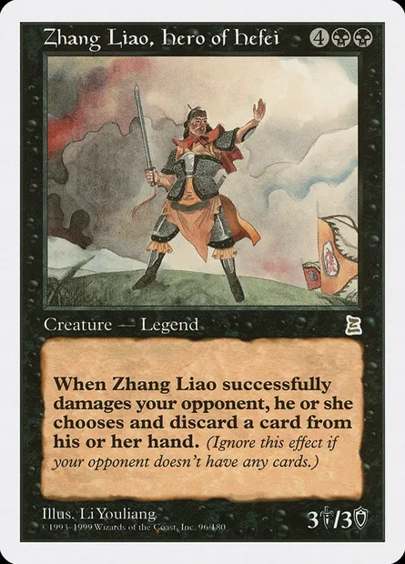 Zhang Liao, Hero of Hefei, carte Magic PTK 96 — extension Portal Three Kingdoms