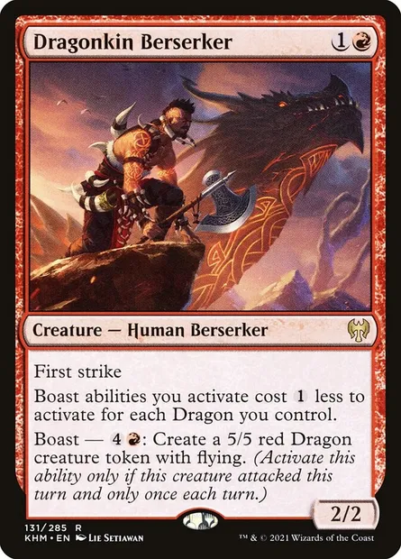 Dragonkin Berserker, Magic card KHM 131 — Kaldheim set