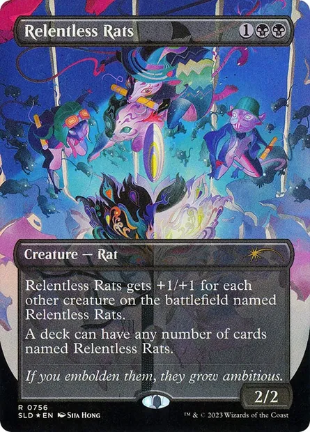 Rats implacables, carte Magic SLD 756 — extension Secret Lair Drop