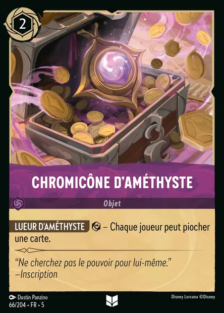 Chromicône d'Améthyste, carte Disney Lorcana CH5-066 — extension Ciel Scintillant