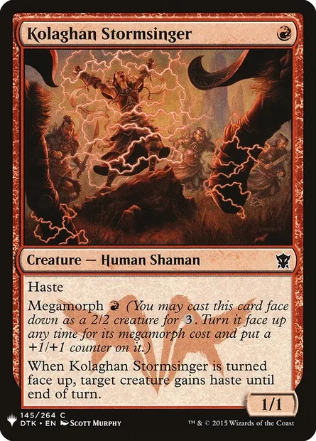 Kolaghan Stormsinger, Magic card PLST DTK-145 — The List set