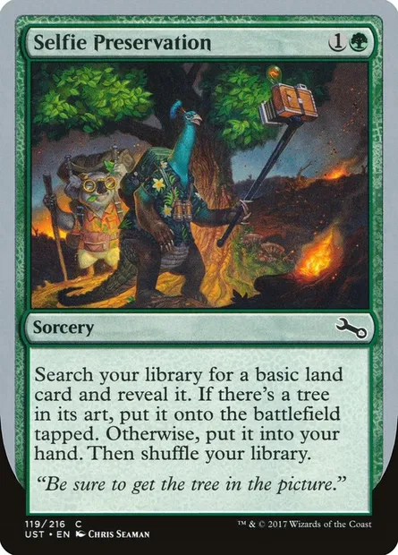 Selfie Preservation, carte Magic UST 119 — extension Unstable