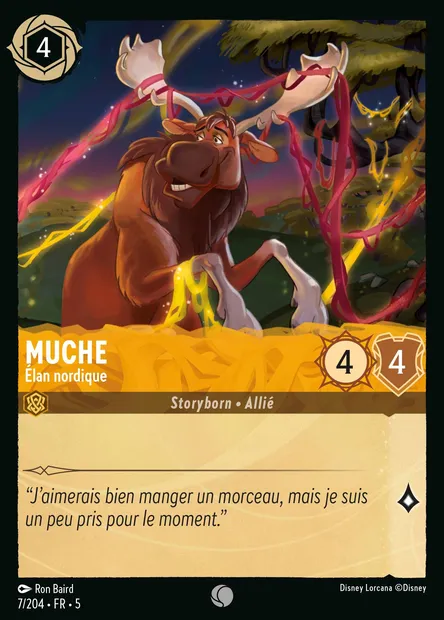Muche - Élan nordique, carte Disney Lorcana CH5-007 — extension Ciel Scintillant