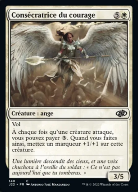 Consécratrice du courage, carte Magic J22 148 — extension Jumpstart 2022