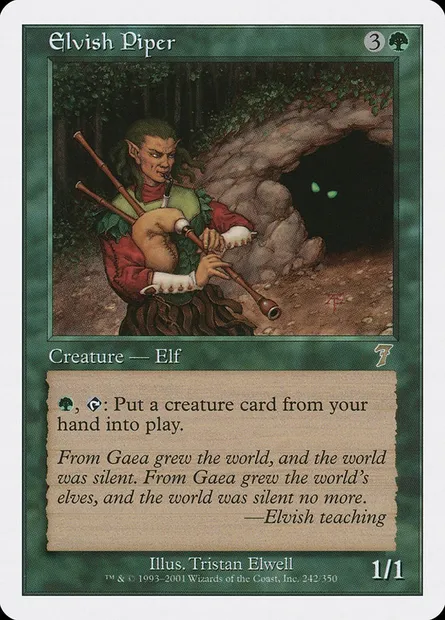 Elvish Piper, Magic card 7ED 242 — Seventh Edition set