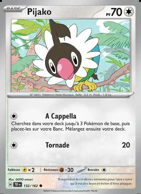 Pijako, carte Pokémon TEF 132 — extension Forces Temporelles
