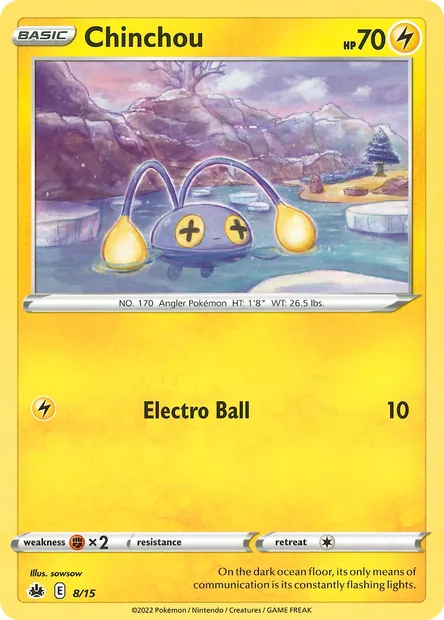 Chinchou, Pokémon card MCD22 8 — McDonald's Collection 2022 set