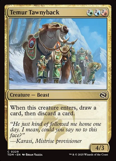 Temur Tawnyback, Magic card TDM 229 — Tarkir: Dragonstorm set