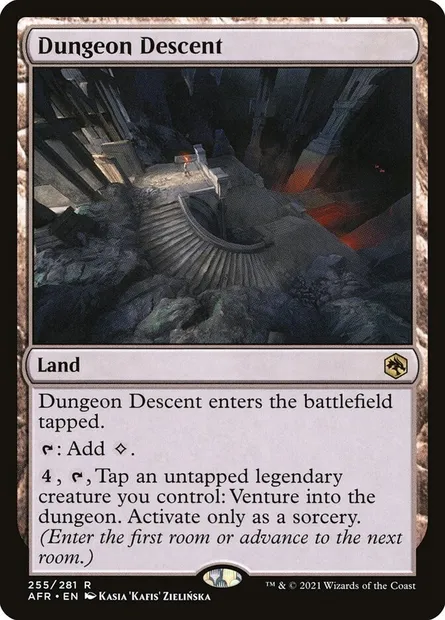 Dungeon Descent, Magic card AFR 255 — Adventures in the Forgotten Realms set