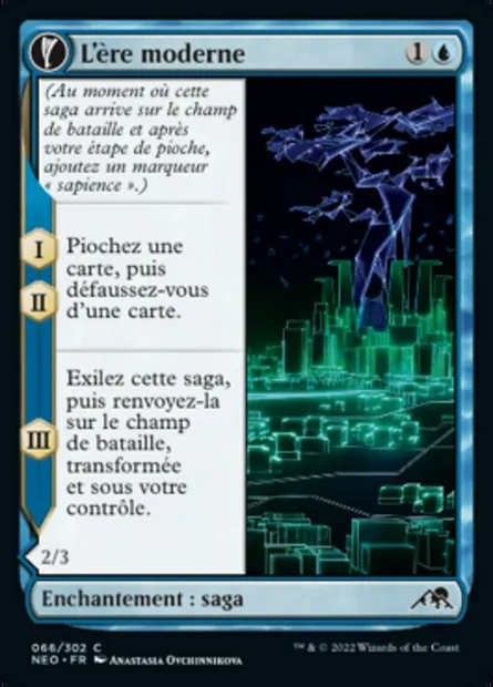 L'ère moderne // Planeur vectoriel, carte Magic NEO 66 — extension Kamigawa: La Dynastie Néon